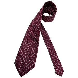 PORCHE Burgundy Geometric Silk LUXURY Tie ITALY